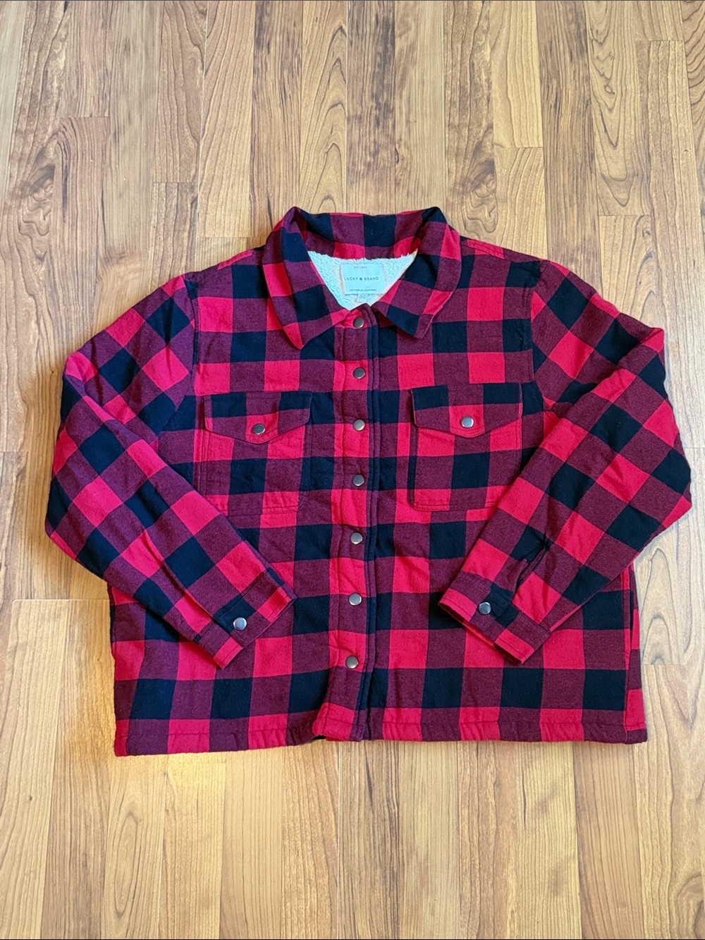Women’s Lucky Brand Sherpa Lined Shacket Size XL